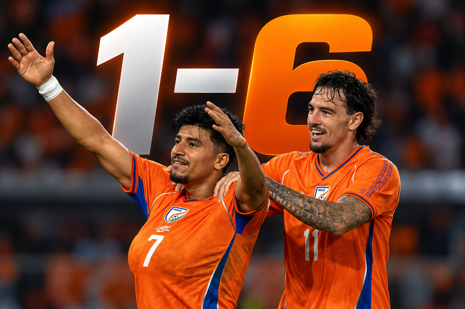India football team players during their 6-1 defeat to Uruguay in Kolkata