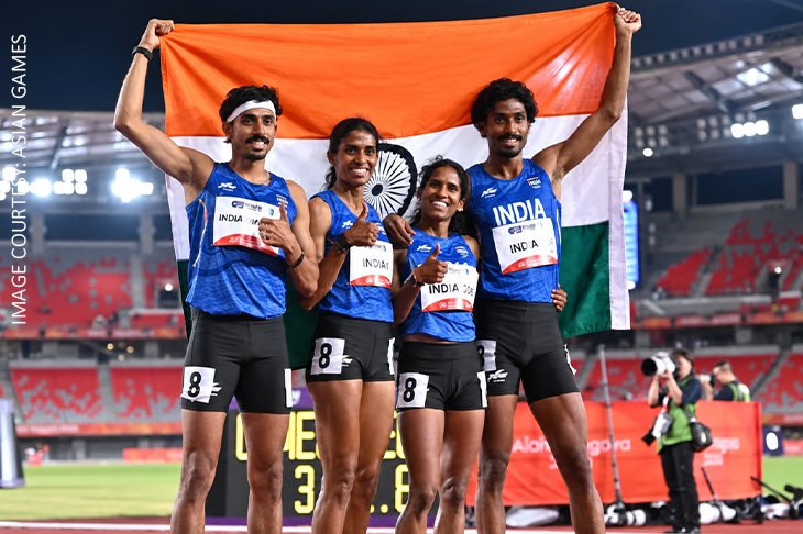 A brilliant performance by M R Poovamma, Vithya Ramraj, Manu T S & Vishal T K as Team India clinched