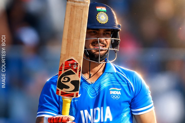 Ishan Kishan celebrates after India’s 124-run semi-final win over Sri Lanka at Asian Games 2026